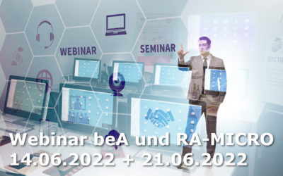 Webinar „Digitalisierung mit beA und RA-MICRO“ am 14. + 21.06.2022